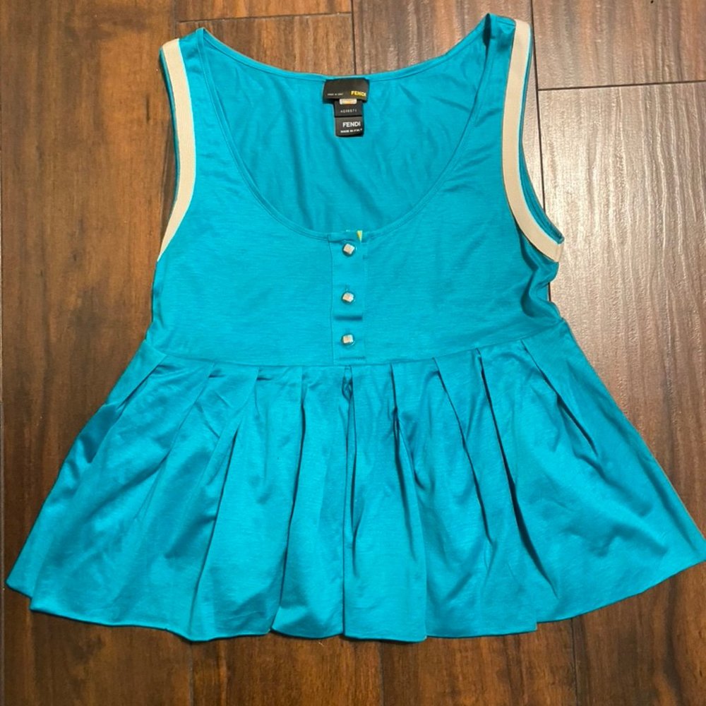 FENDI peplum sleeveless top